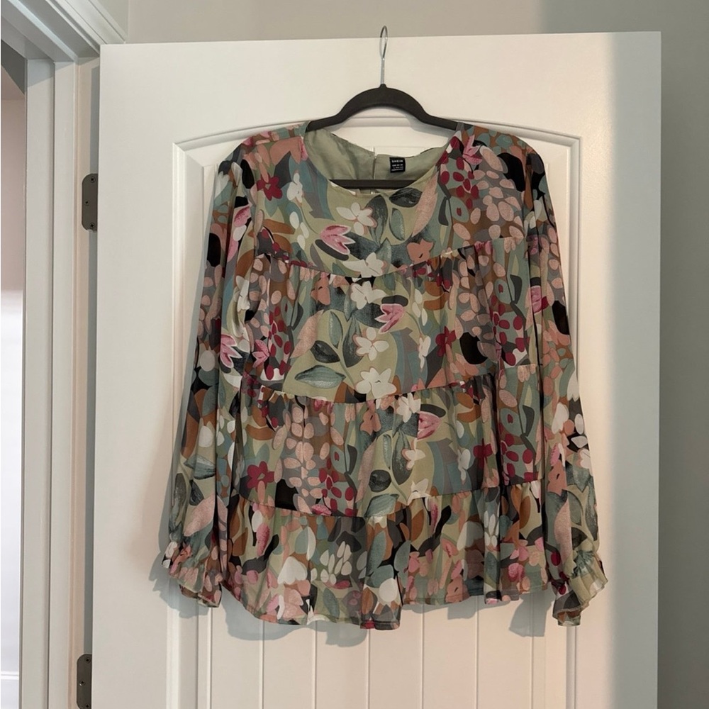 SHEIN Multicolor Floral Blouse